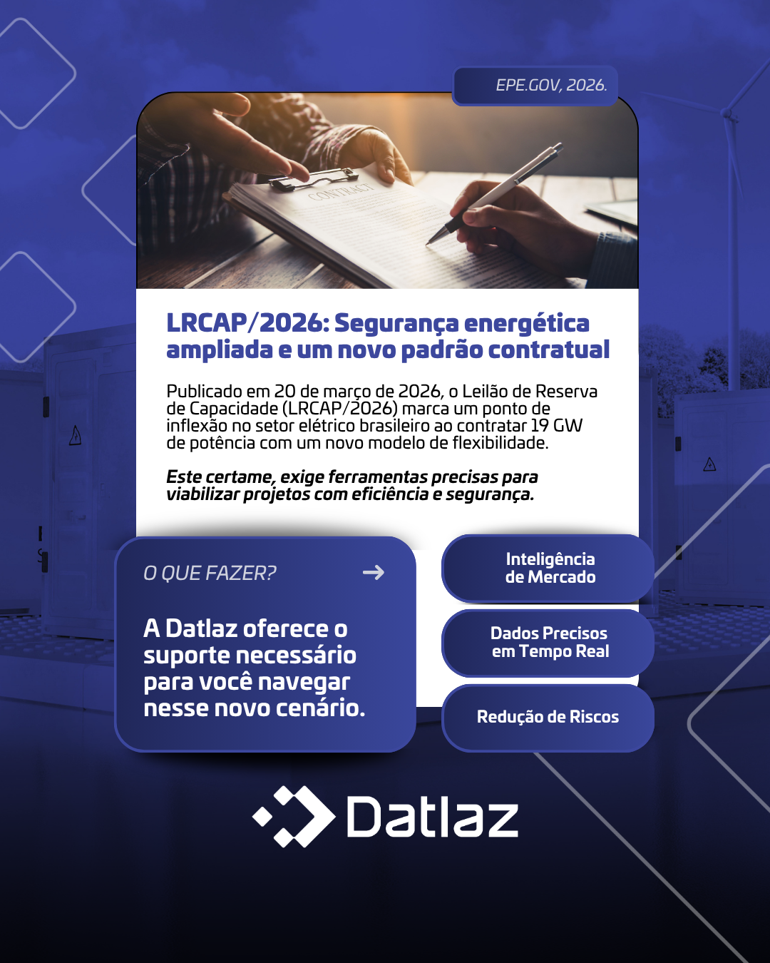 Leilão de Reserva de Capacidade de 2026 amplia segurança energética e inaugura novo modelo contratual no setor elétrico